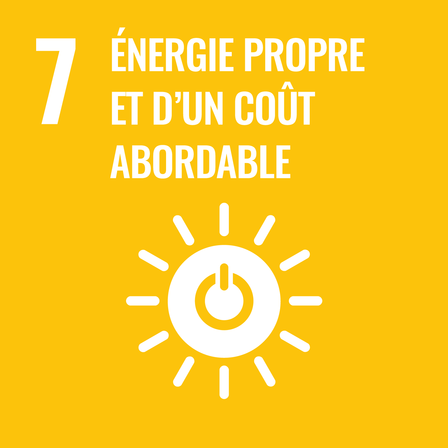 Objectif 7 - Énergie abordable et durable
